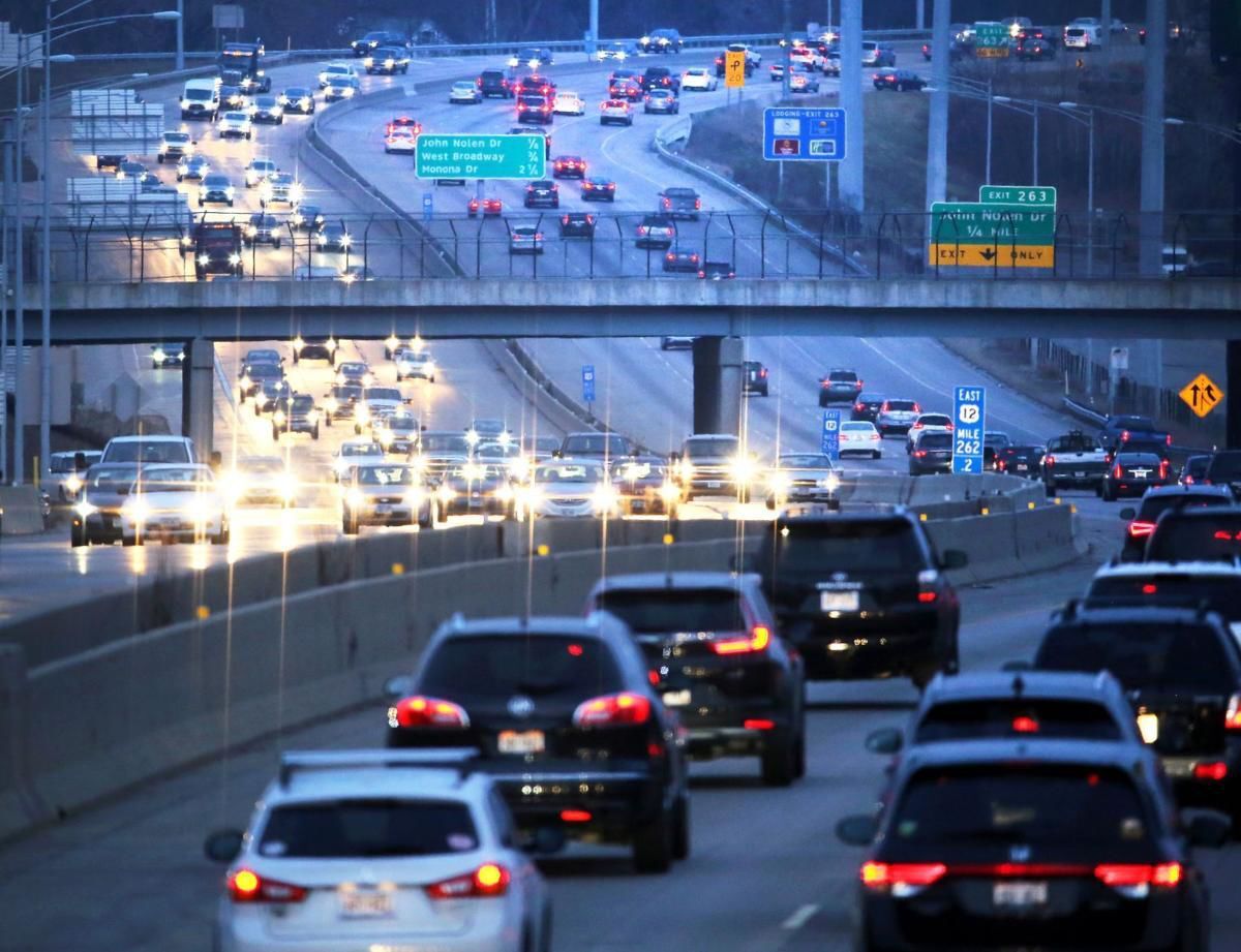 Protesters blocked eastbound Beltline at West Broadway for several hours Thursday night